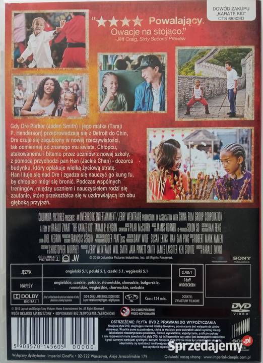 Karate Kid DVD Jackie Chan Jaden Smith Łódź
