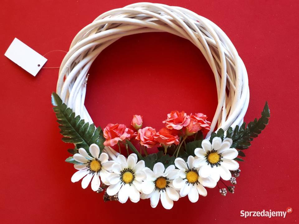 Wianek wiklinowy rękodzieło ozdoba wesele Radzymin