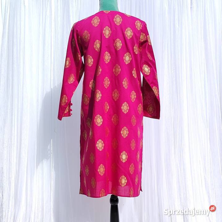 Tunika różowa złota S 36 orientalna indyjska Szczecin