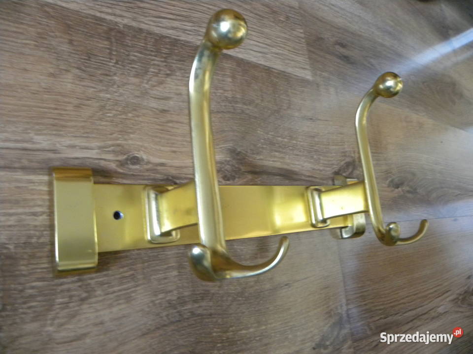 Metalowy podwójny wieszak ścienny ubraniowy na 16cm Legnica