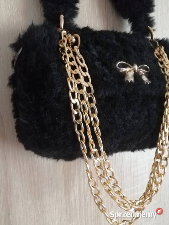 Torebka mała czarna do ręki i ramię