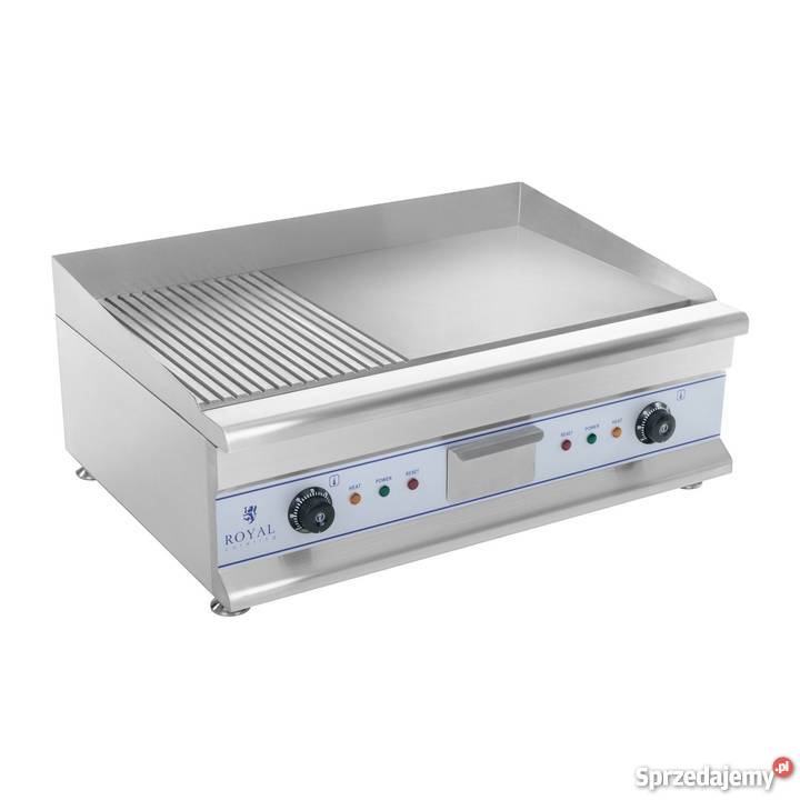 Grill podwójny duży ryflowany 75 2x3200W