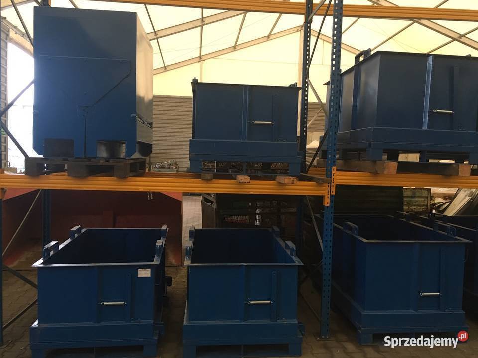 Metalowy kontener z otwieranym dnem do wózka Wrocław