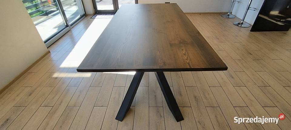 Nowy Stół Loftowy 180x90 Orzech Czarny Pająk 76cm małopolskie Sucha Beskidzka