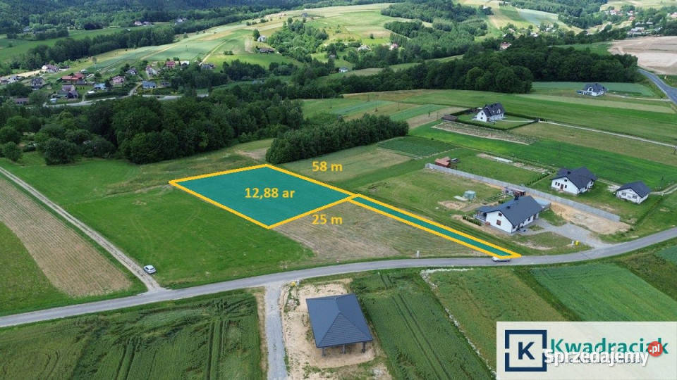sprzedaży działki Szklary 1288m2 116zł/m2 Nieruchomości sprzedam