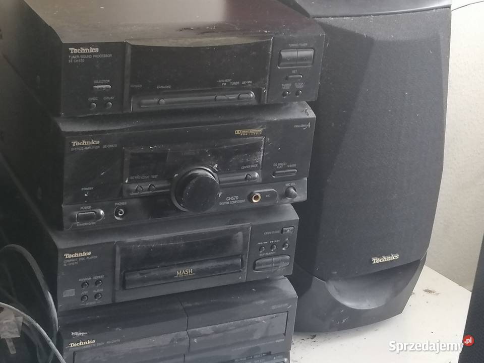 Wieża Technics STCH570 z głośnikami wyrób z lat
