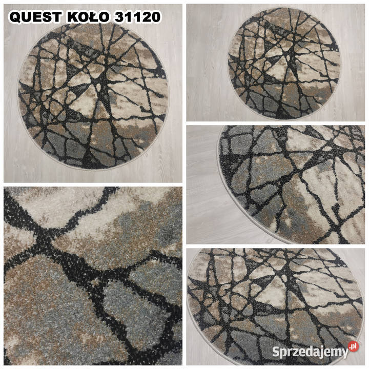 GĘSTY DYWAN KOŁO 120X120 QUEST 31120 RÓŻNE Białystok