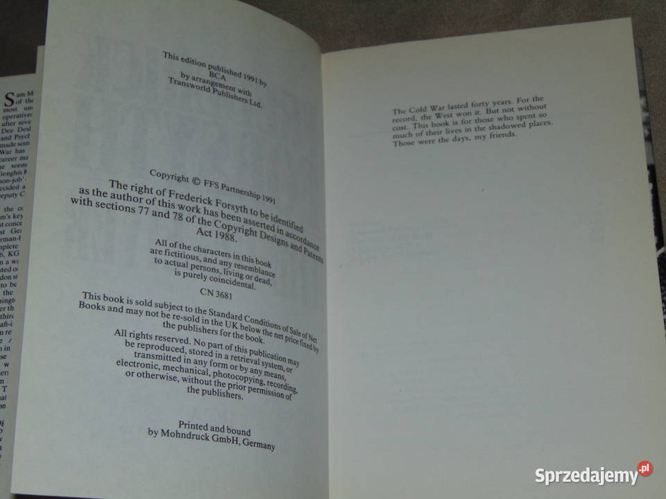 The Deceiver Frederick Forsyth Fałszerz Lublin
