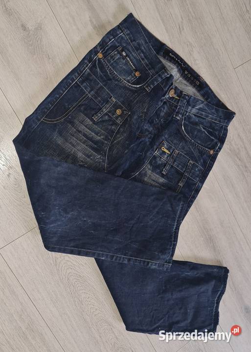 Spodnie chłopiec jeans przecierane granat 164 Łódź