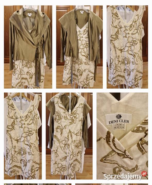 Damska wizytowa SUKIENKA Deni Cler 44 bawełna Inny materiał Lublin