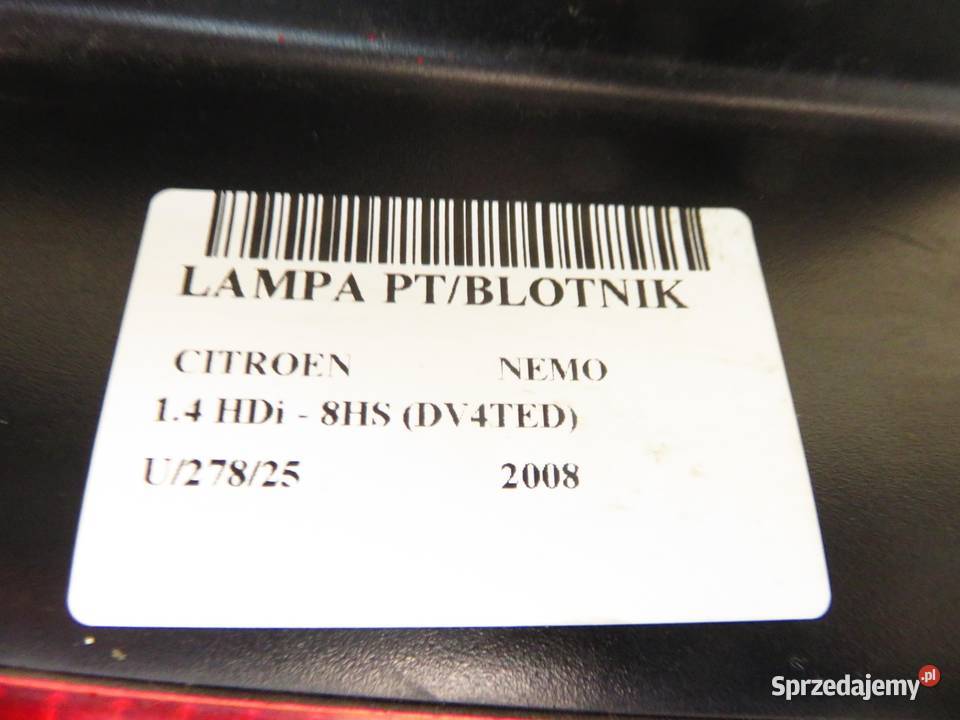 LAMPA PRAWA TYLNA CITROEN NEMO 13202F Lampy tylne sprzedam