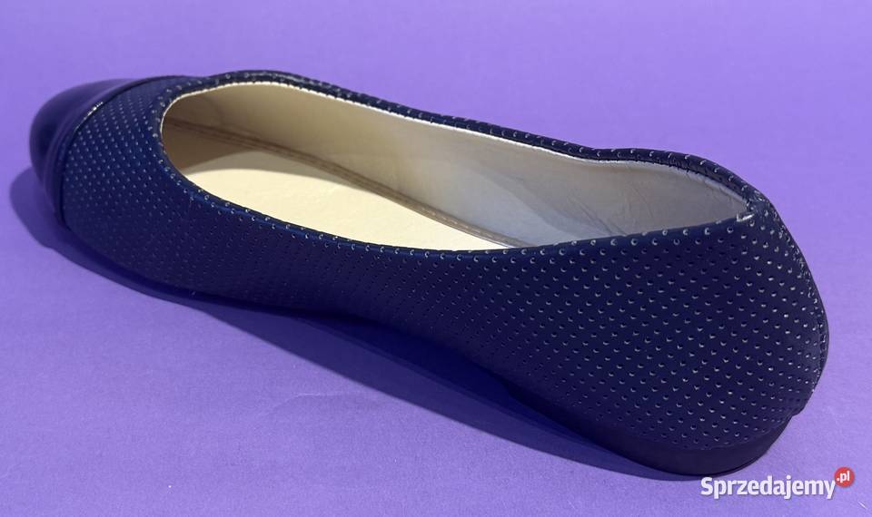 Granatowe baleriny połysk rozmiar 39 BAL9 25cm Żyrardów