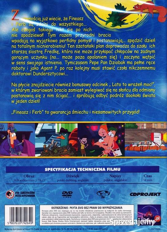 FINEASZ I FERB NAJLENIWSZY DZIEŃ W ŻYCIU DVD Kalisz