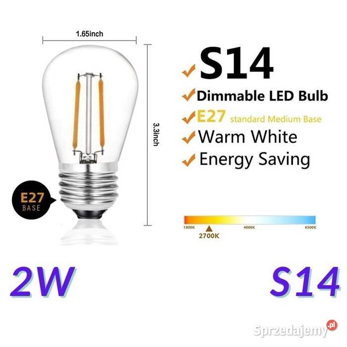 żarówki E27 Ciepły biały 2700 2W 25 Zamość
