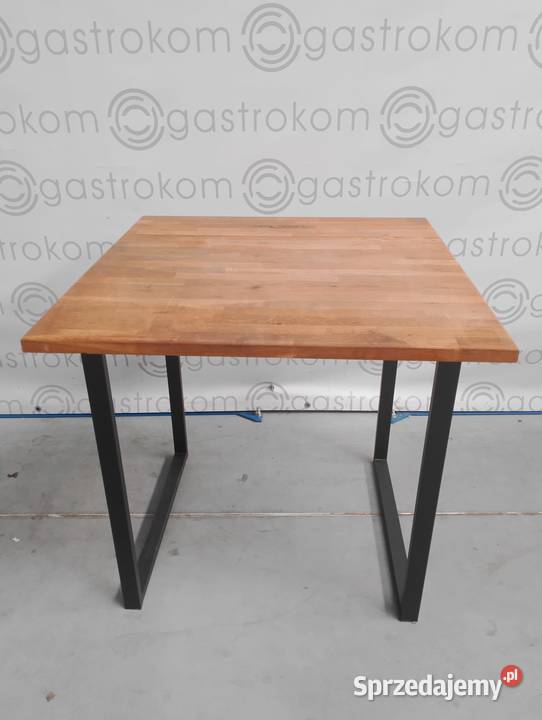 Stół z blatem drewnianym klejonym 80x80x77 Wrocław sprzedam