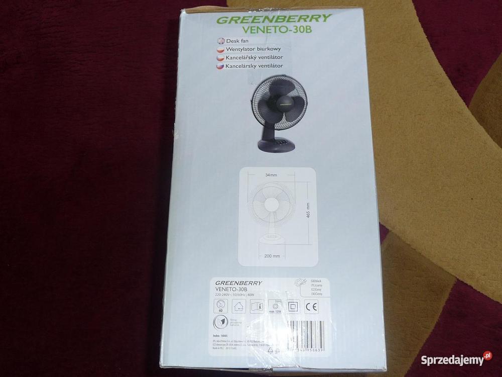 Wentylator biurkowy GREENBERRY VENETO30B Wawa mazowieckie Warszawa