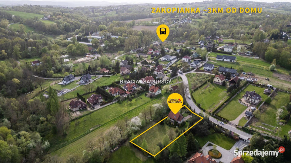 Dom wolnostojący 1805m2 Mogilany Krakowska pustak sprzedam