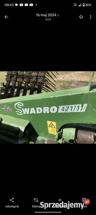 Zgrabiarka Krone Swadro Zgrabiarki i przetrząsacze Gumnisko sprzedam