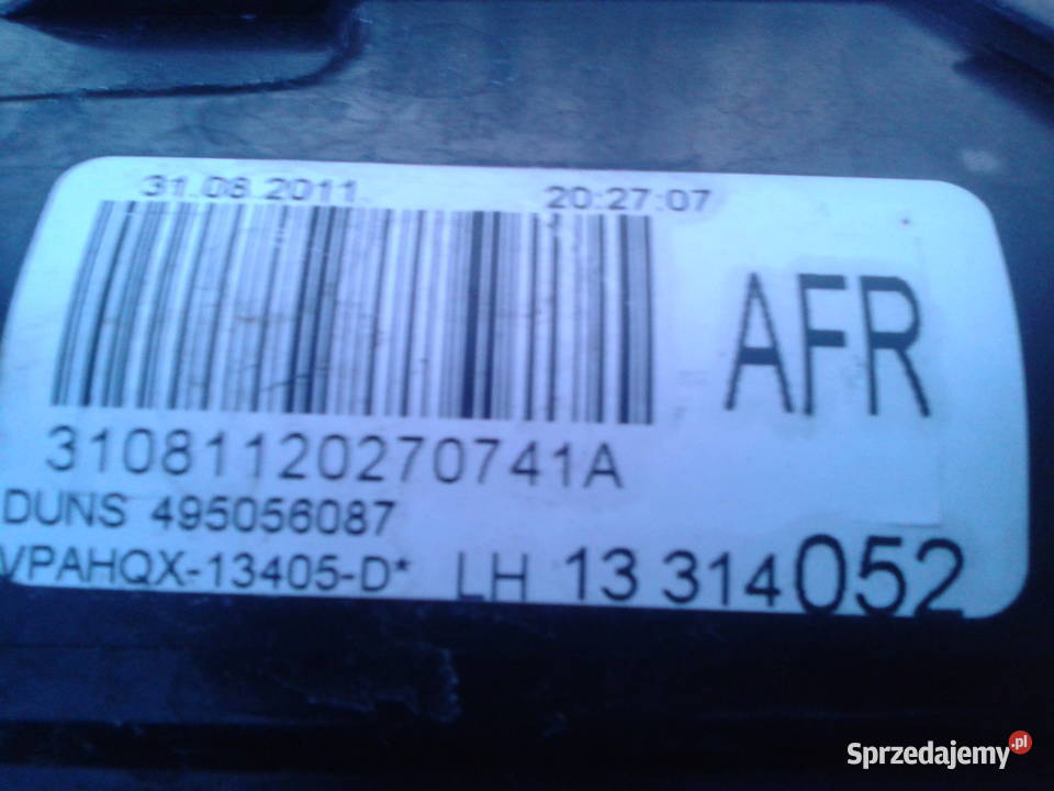 13314052LH LAMPA TYŁ LEWA OPEL ASTRA J IV KOMBI Chełm sprzedam