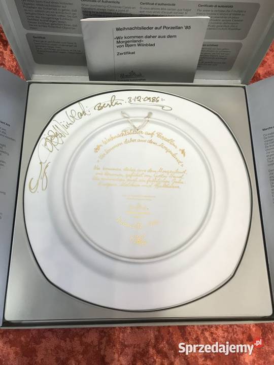 Talerz Rosenthal Bjrn Wiinblad Kolędy na świętokrzyskie Kielce