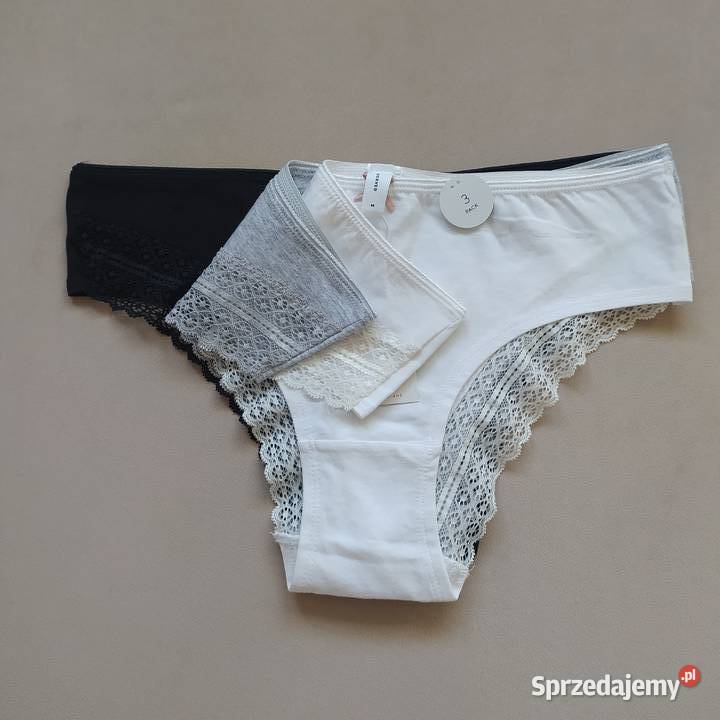 Figi bawełniane 38 M 3 pack Reserved Koszalin sprzedam