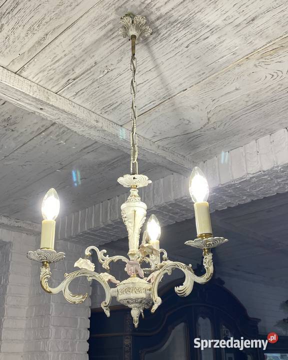 Francuski antyczny Żyrandol 4 Francja XX w Lampa Poznań