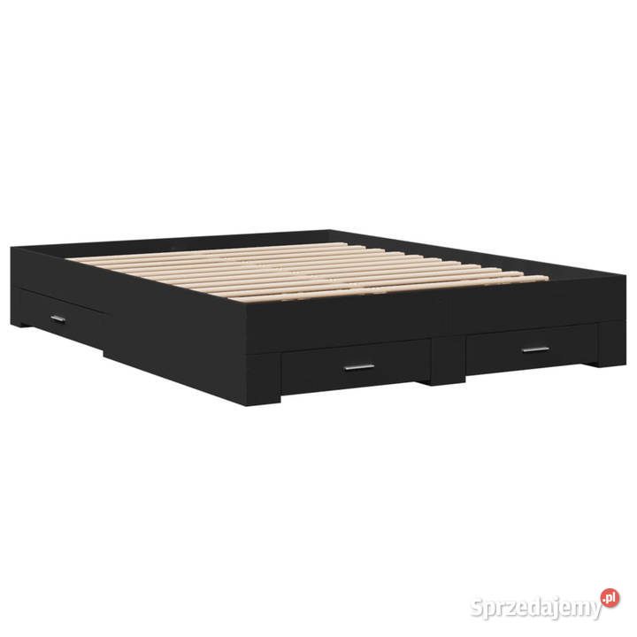 Rama łóżka z szufladami czarna 150x200 WM3280378 Warszawa