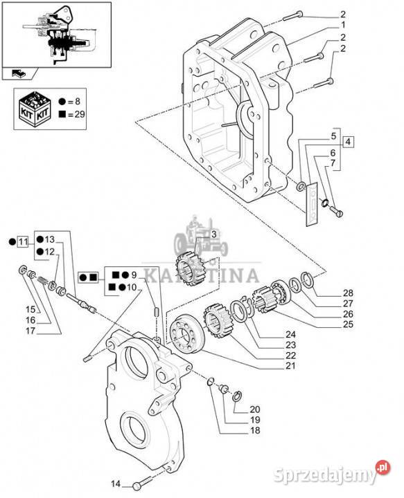 Holland T6010 Pokrywa 87376599