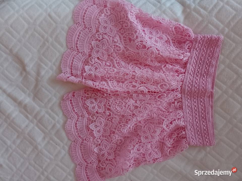 SM Ekskluzywne różowe szorty ażurowe z Londynu małopolskie Kraków