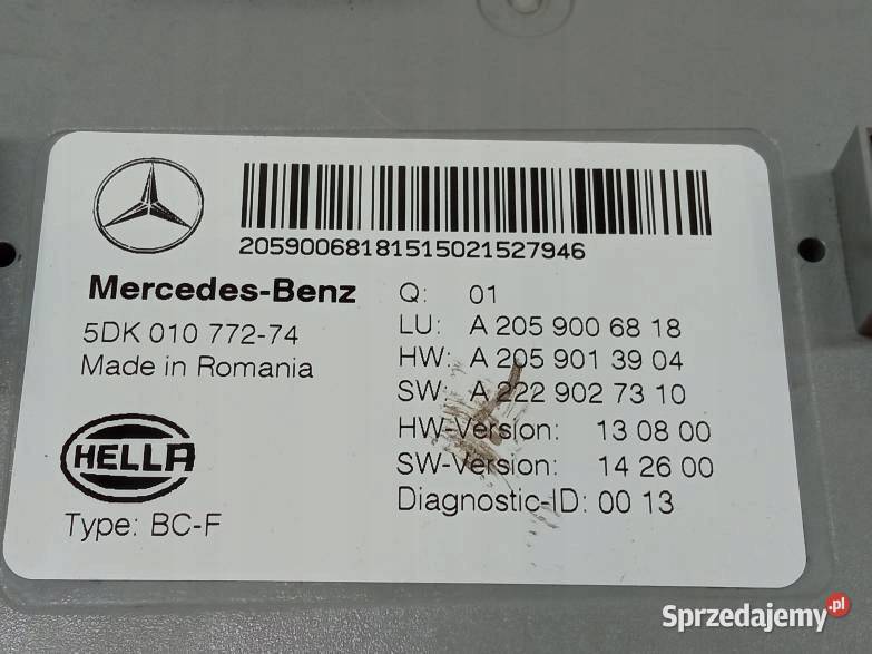 MODUŁ A2059006818 MercedesBenz Cklasa IV 2014 Komputery świętokrzyskie sprzedam