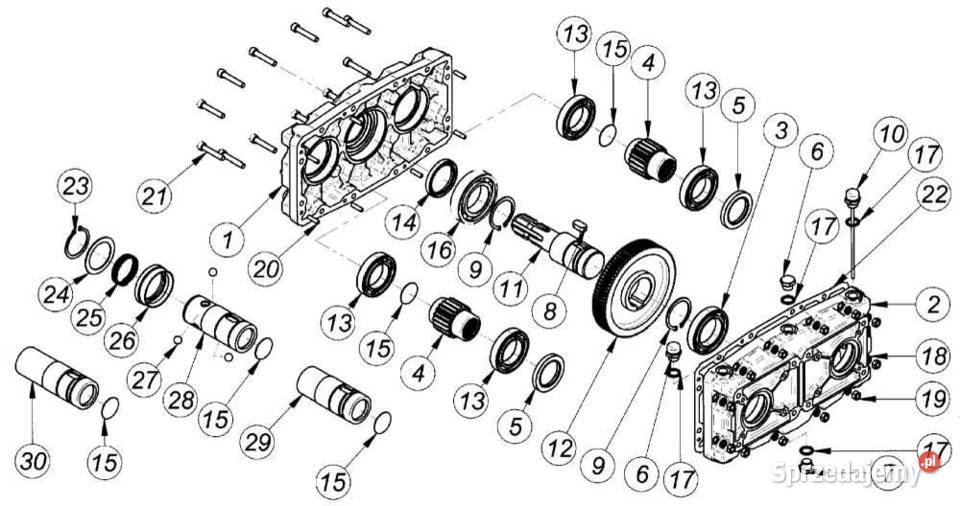 Multiplikator do dwóch pomp grupy 3 i 2 GBF 30D Do maszyn uprawowych Kamionna