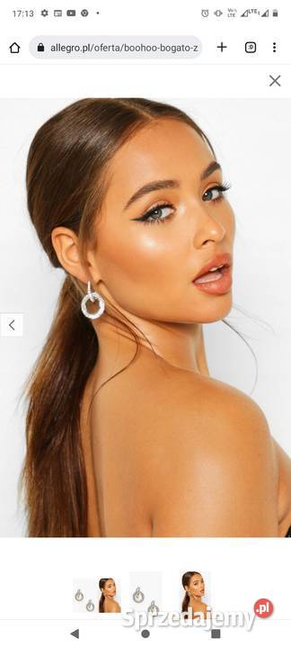 ASOSBogato zdobione kolczyki ślubne koła z Kraków