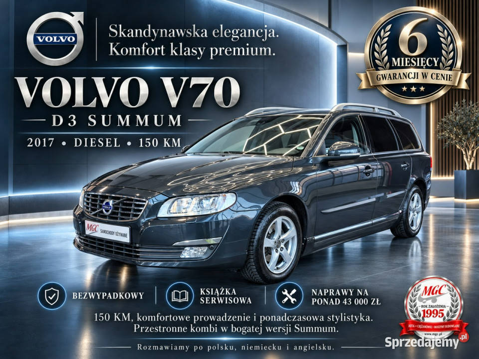 Volvo V70 Volvo V70 D3 SUMMUM BEZWYPADKOWY 150KM Łaziska Górne sprzedam