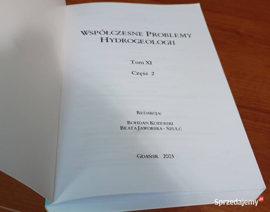 Współczesne problemy hydrogeologii T 11 Cz 2 red studia Gdańsk