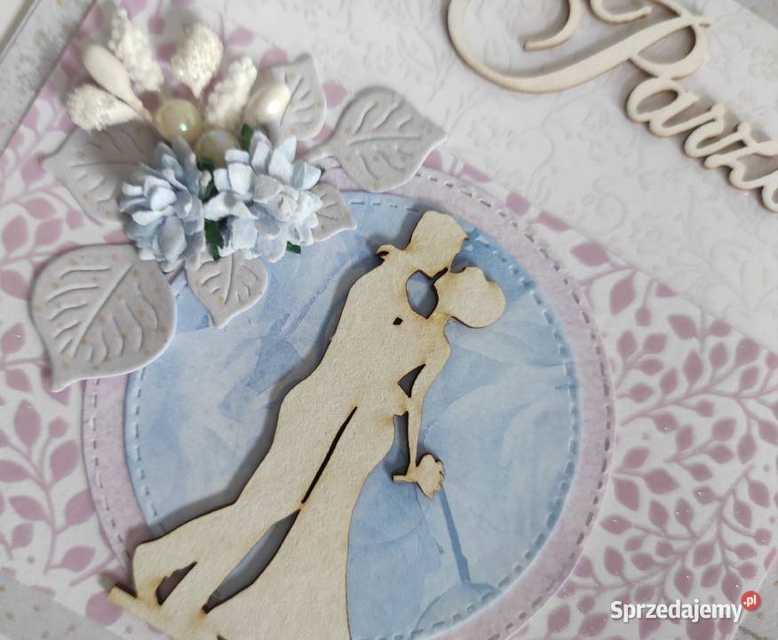 Kartka okolicznościowa ręcznie robiona na ślub łódzkie Łódź