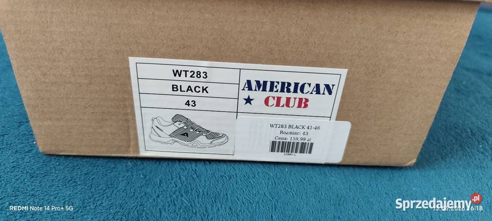 Buty męskie American Club rozmiar 43 czarne Warszawa