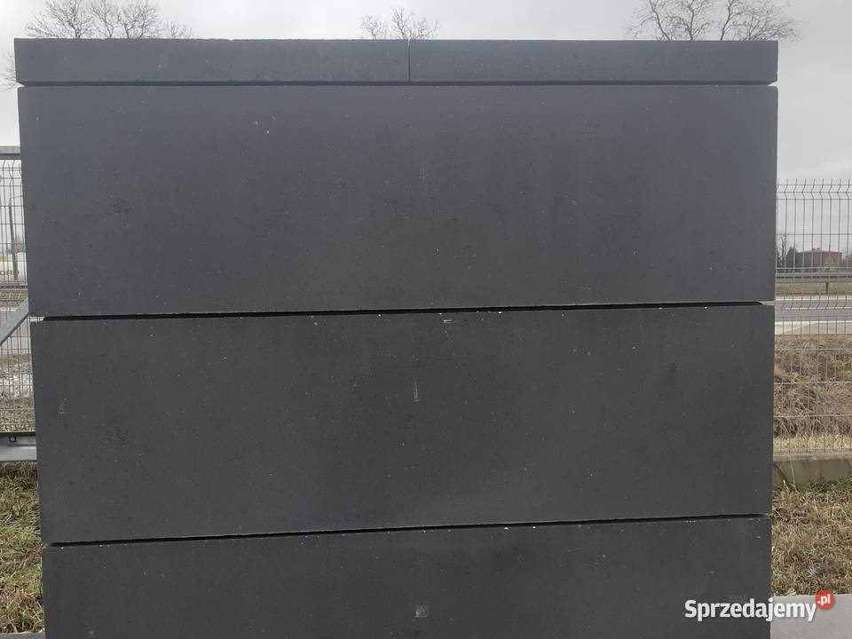 Pustak Ogrodzeniowy Duży 100x30x25 Grafit Nowość Wielogóra