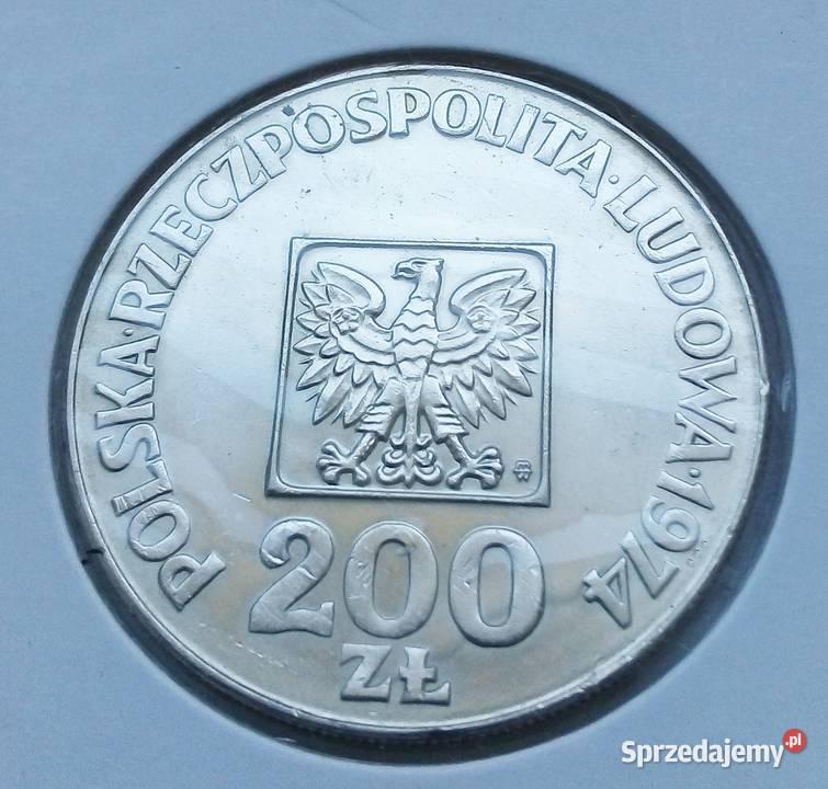 POLSKA200 1974 r SREBRO 625 XXX LAT PRL ŁADNA Numizmatyka