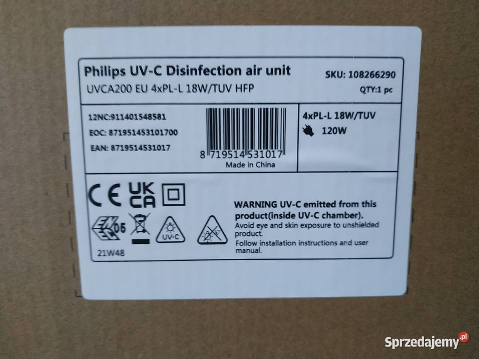 oczyszczacz powietrza philips uvca200 eu 4xpll podkarpackie Rzeszów