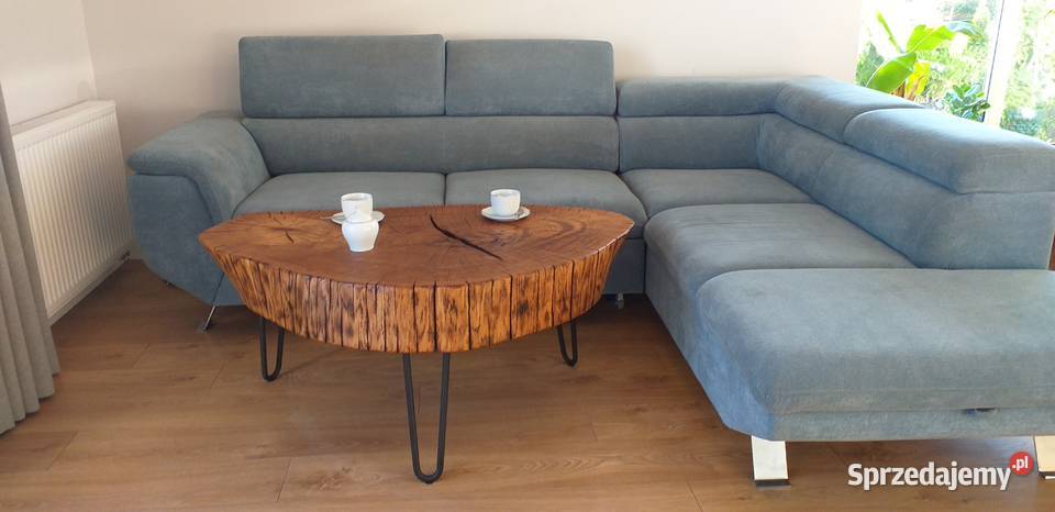 Stolik kawowy dąb loft industrial hairpin legs 8cm Wrocław