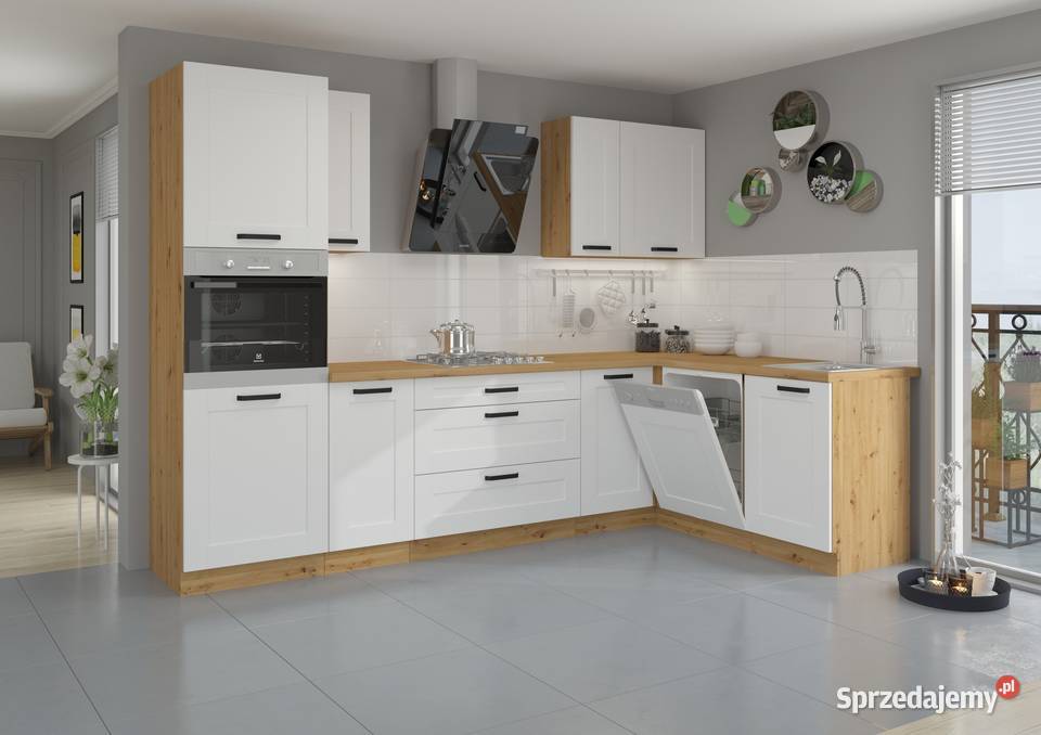 Zestaw mebli kuchennych narożny BIAŁY ARTISAN Opole sprzedam