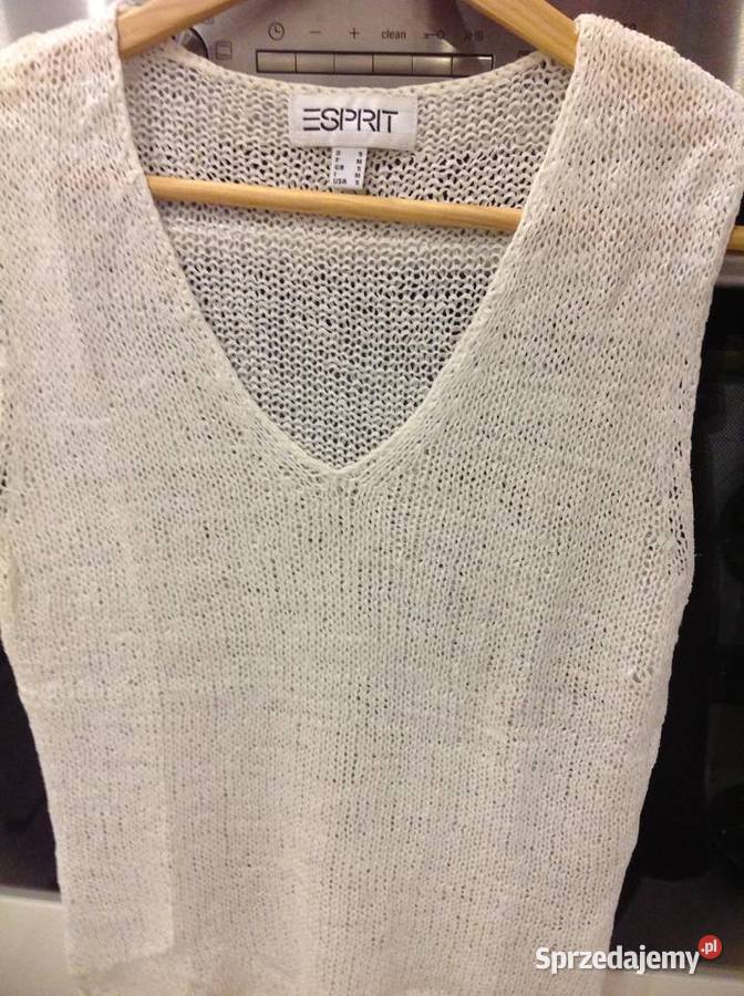 Top Biały Dziergany Damski Esprit S lubuskie Nowa Sól sprzedam