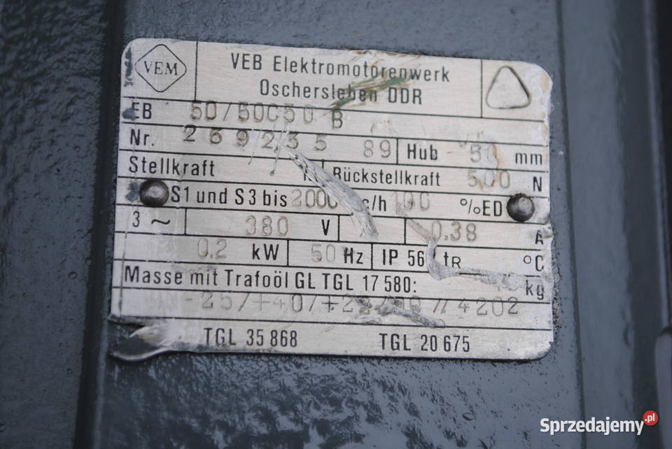 ZWALNIAK LUZOWNIK 02kw EB5050C50B sprzedam