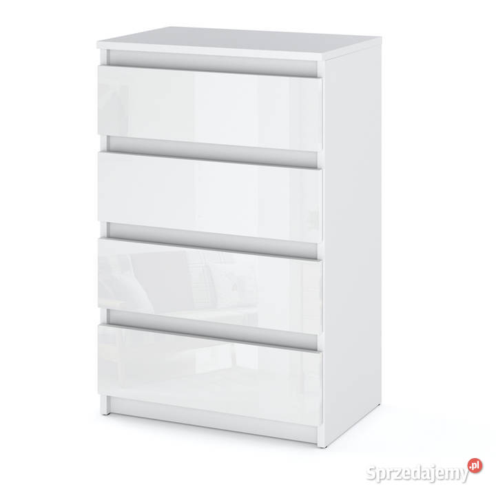 Komoda Z Szufladami Biały Połysk 60 Hugo Pojemna 92.5cm Elbląg