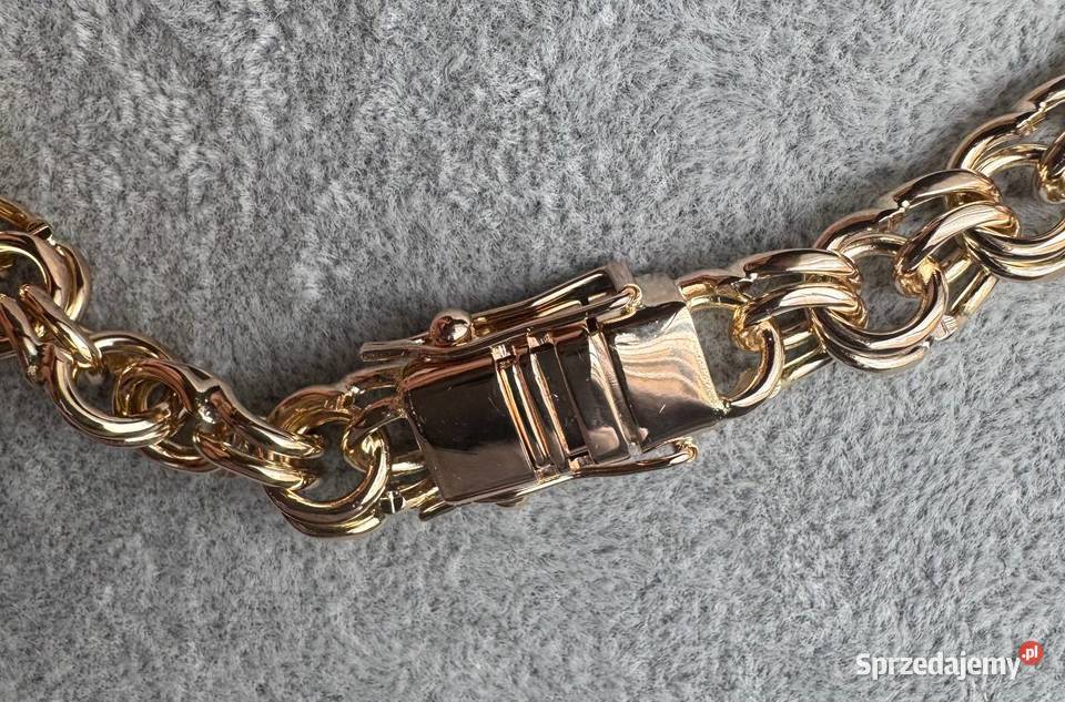 Złoty łańcuch Garibaldi 585 waga 10625 g długość złoto sprzedam