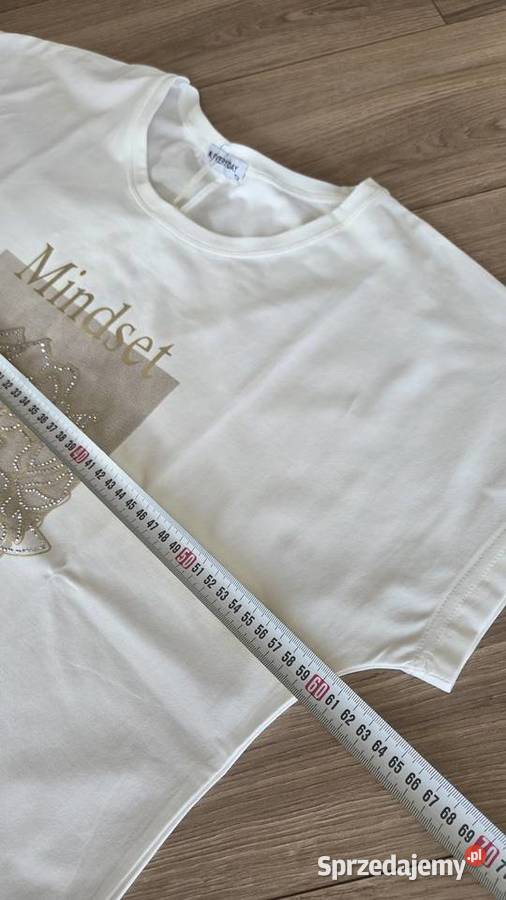 Damski tshirt biały bluzka na krótki rękaw Odzież damska Pleszew