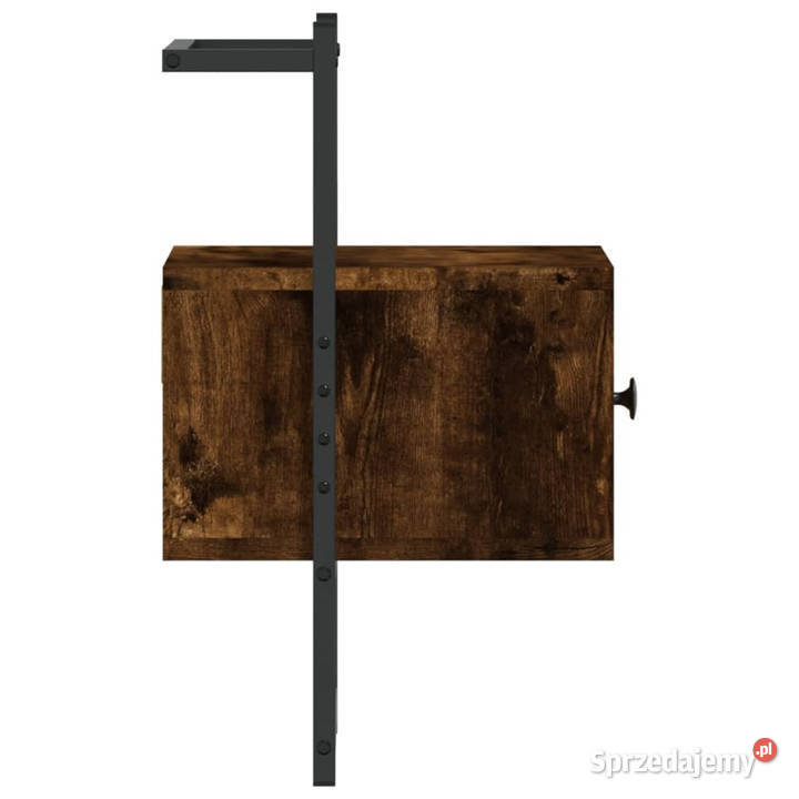 Szafki nocne wiszące 2 przydymiony dąb 35x30x51