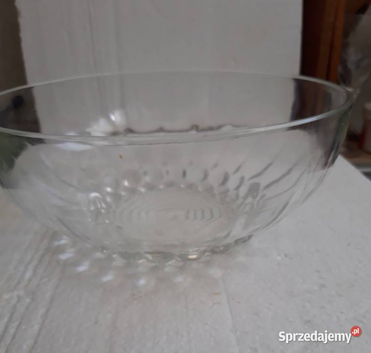 miska salaterka grube szkło mazowieckie