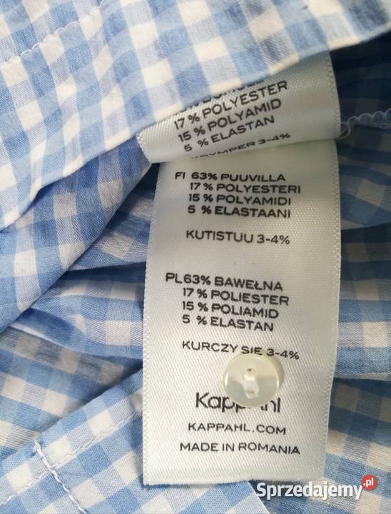 Bawełniana bluzka z falbanami rękawach HAMPTON