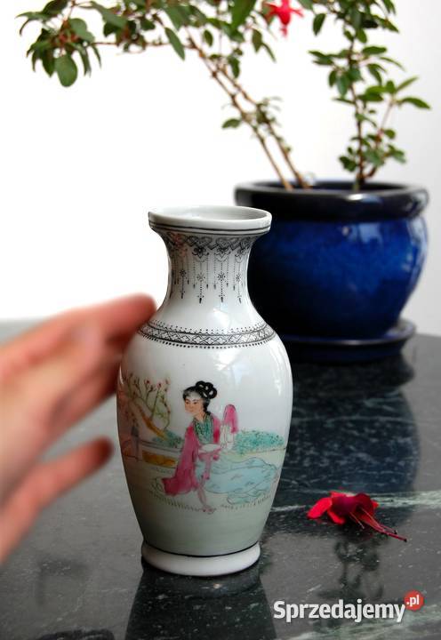 Chiński wazon dama gejsza porcelana chińska lata lubelskie Lublin sprzedam